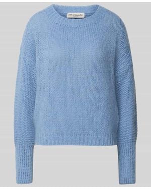 Lolly's Laundry Oversized Strickpullover mit Mohair-Anteil Modell 'Isolde' - Blau