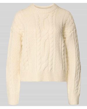 Levi's Strickpullover mit Zopfmuster Modell 'INES' - Natur