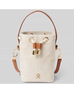 Tommy Hilfiger Beuteltasche aus Baumwoll-Viskose-Mix - Natur