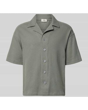 DRYKORN Relaxed Fit Freizeithemd mit Strukturmuster - Grau