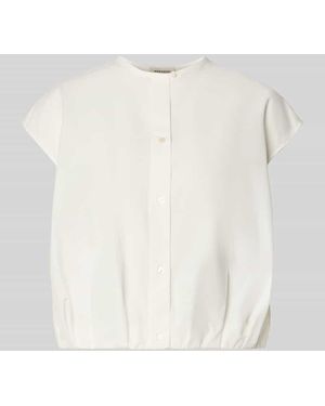 Weekend by Maxmara Boxy Fit Kurzarmbluse aus reiner Baumwolle Modell 'GELATINA' - Natur