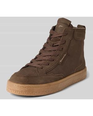 Tamaris Sneaker aus echtem Rindsleder - Braun