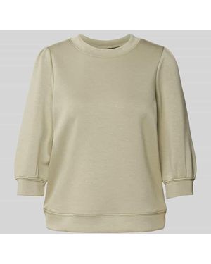 Mbym Sweatshirt aus Viskose-Mix mit 3/4-Arm Modell 'Kadi' - Natur