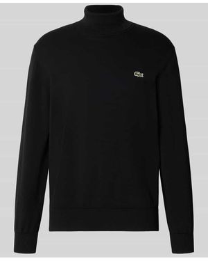Lacoste Regular Fit Pullover aus reiner Baumwolle - Schwarz