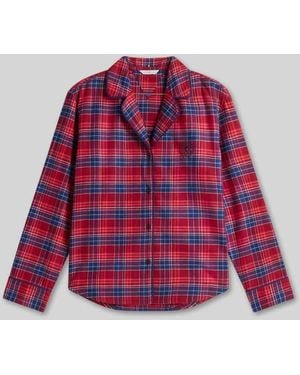 Tommy Hilfiger Pyjama-Set mit Logo-Stitching im 2-teiligen Set - Rot