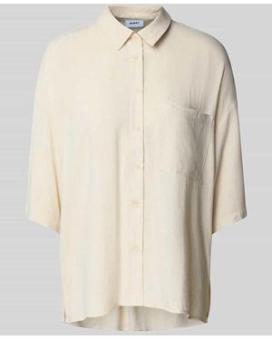 Moves Bluse aus Viskose-Leinen-Mix Modell 'Elise' - Natur
