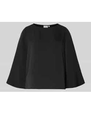 Comma, Blouses Lange Mouw - Zwart