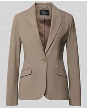 S.oliver Slim Fit Blazer Met Viscose - Naturel