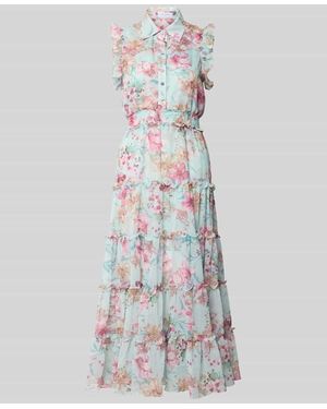 ADLYSH Regular Fit Maxikleid mit Rüschenbesatz - Weiß