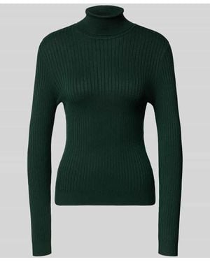 ONLY Slim Fit Rollkragenpullover aus Viskose-Mix Modell 'KAROL' - Grün