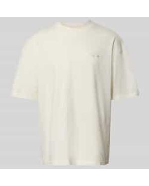 PEGADOR Oversized T-shirt Met Labelstitching - Wit