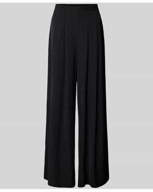 Rinascimento Wide Leg Stoffhose mit Raffungen - Schwarz