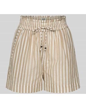 Scotch & Soda Relaxed Fit Shorts mit Smok-Details - Natur