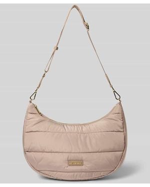 HEY MARLY Halfmoon Bag mit Label-Patch Modell 'Lifetime Buddy' - Natur
