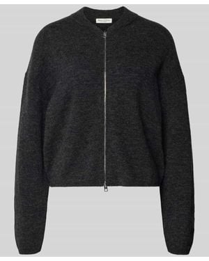 Marc O' Polo Regular Fit Strickjacke aus Schurwoll-Alpaka-Mix - Schwarz