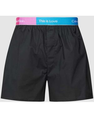 Calvin Klein Boxershorts Mit Statement-Stitching Modell 'Trad' - Blau