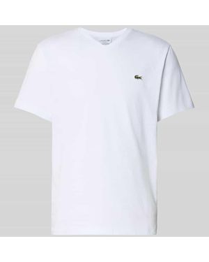 Lacoste Regular Fit T-Shirt aus reiner Baumwolle - Weiß