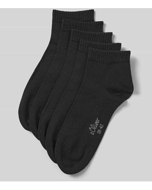 S.oliver Socken aus Baumwoll-Mix im 5er-Pack - Schwarz