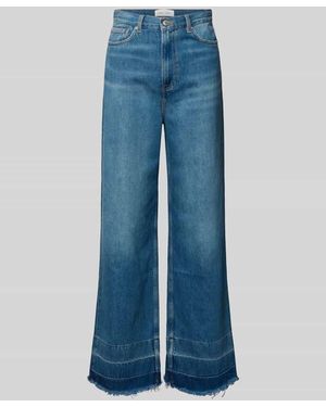 Samsøe & Samsøe Flared Cut Jeans mit Fransen Modell 'REBECCA' - Blau