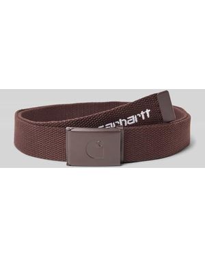 Carhartt Gürtel mit Logo-Stitching Modell 'Tonal' - Braun