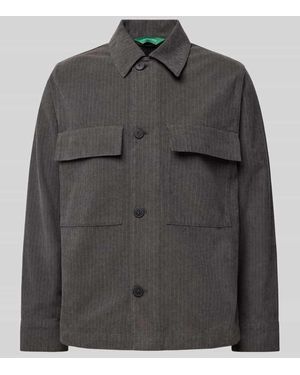 ANNARR Hemdjacke Mit Knopfleiste Modell 'Harki' - Grau
