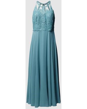 My Mascara Curves PLUS SIZE Abendkleid mit Ziersteinbesatz - Blau