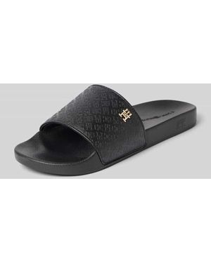 Tommy Hilfiger Slides mit Label-Detail Modell 'POOLSIDE' - Grau
