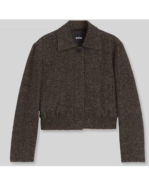 BOSS Slim Fit Bomberjacke aus Baumwoll-Mix Modell 'Jocalenal' - Mehrfarbig