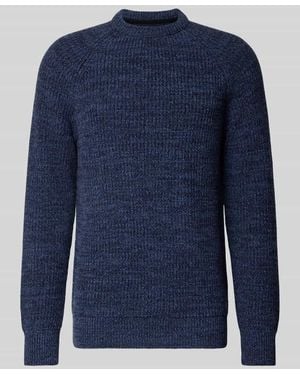Barbour Strickpullover aus reiner Baumwolle Modell ' HORSEFORD' - Blau