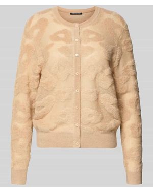 Luisa Cerano Strickjacke mit Knopfleiste - Natur