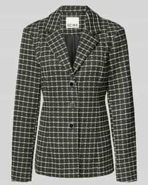 Ichi Slim Fit Blazer Met Reverskraag, Model 'Kate' - Groen