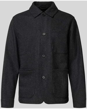 SELECTED Regular Fit Blazer aus Woll-Mix mit Reverskragen - Schwarz