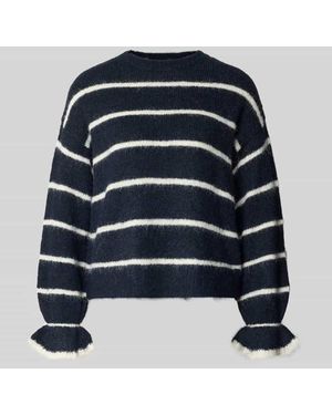 Zero Regular Fit Pullover in Strick-Optik - Blau