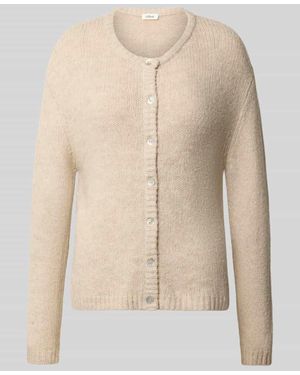 S.oliver Regular Fit Strickjacke mit Alpaka-Anteil - Natur