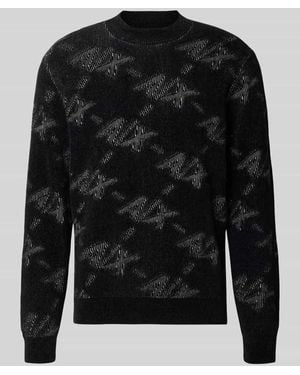 ARMANI EXCHANGE Regular Fit Pullover mit Viskose-Anteil - Schwarz