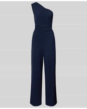 Swing Jumpsuit mit One-Shoulder-Träger - Blau