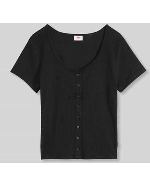 Levi's Slim Fit T-Shirt aus Baumwoll-Mix - Schwarz