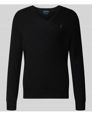 Polo Ralph Lauren Regular Fit Pullover aus reiner Wolle - Schwarz