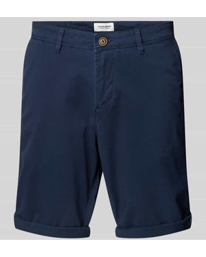 Jack & Jones Regular Fit Bermudas mit Eingrifftaschen Modell 'IBOWIE' - Blau