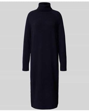 GANT Strickkleid mit Kaschmir-Anteil und Rollkragen - Blau