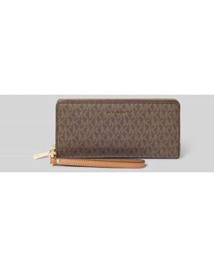 MICHAEL Michael Kors Portemonnaie mit Logo-Applikation Modell 'Jet Set' - Grau