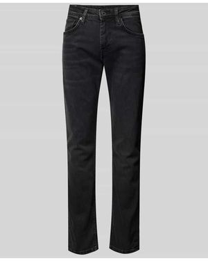 Pepe Jeans Straight Leg Jeans Im 5-Pocket-Design - Schwarz