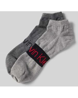 Calvin Klein Socken Mit Label-Print Im 2Er-Pack - Grau