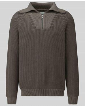 ARMEDANGELS Regular Fit Troyer aus reiner Baumwolle Modell 'PIGMENT DYE' - Grau