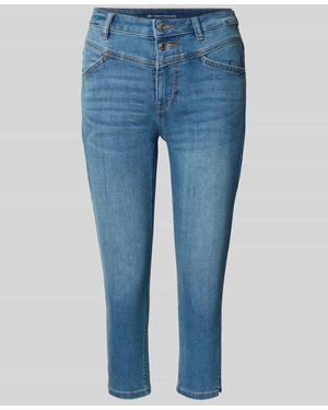 Tom Tailor Slim Fit Caprihose aus Baumwoll-Mix Modell 'KATE' - Blau