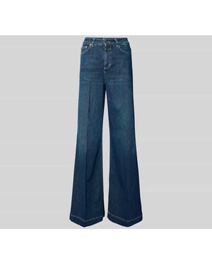 Closed Flared Fit Jeans mit Logo-Patch - Blau