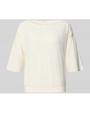 Lanius Relaxed Fit T-Shirt aus Hanf-Mix - Weiß