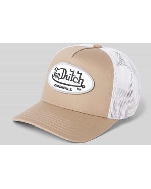 Von Dutch Trucker Cap mit Label-Patch Modell 'BOSTON' - Natur