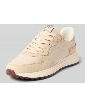 GANT Sneaker aus Leder-Mix mit Logo-Detail Modell 'Beywin' - Natur