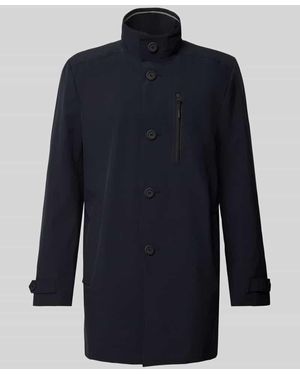 S.oliver Regular Fit Mantel Mit Wasserabweisender Funktion Und Stehkragen - Blau